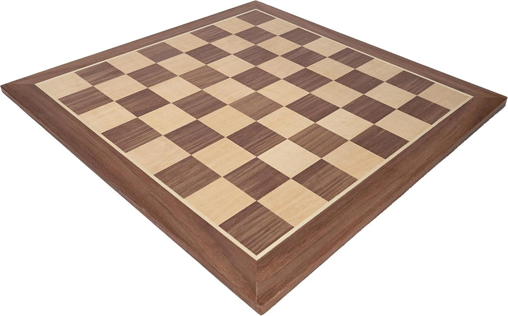 Classic Walnut Wooden Chess Board Only 11.875 inches, Large Chess Board for Adults, Wood Veneer Chessboard, 1.25 inch