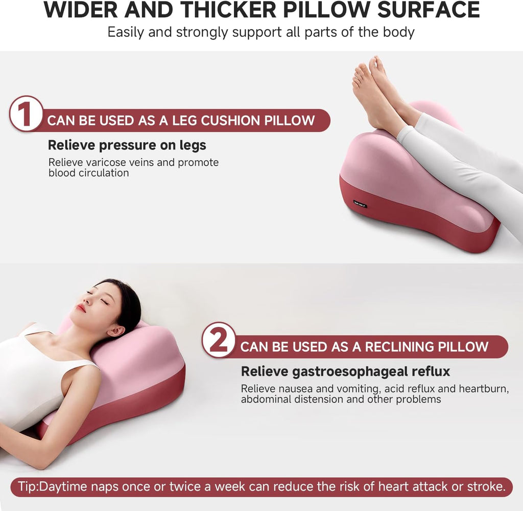 Multi-Position Wedge Pillow for Back Support,Multifunctional Positioning pad with Memory Foam can be Used for