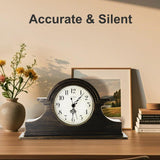 OCEST Vintage Farmhouse Mantel Clock - 13 x 7 Inch Quartz Gilt Finish Battery Operated