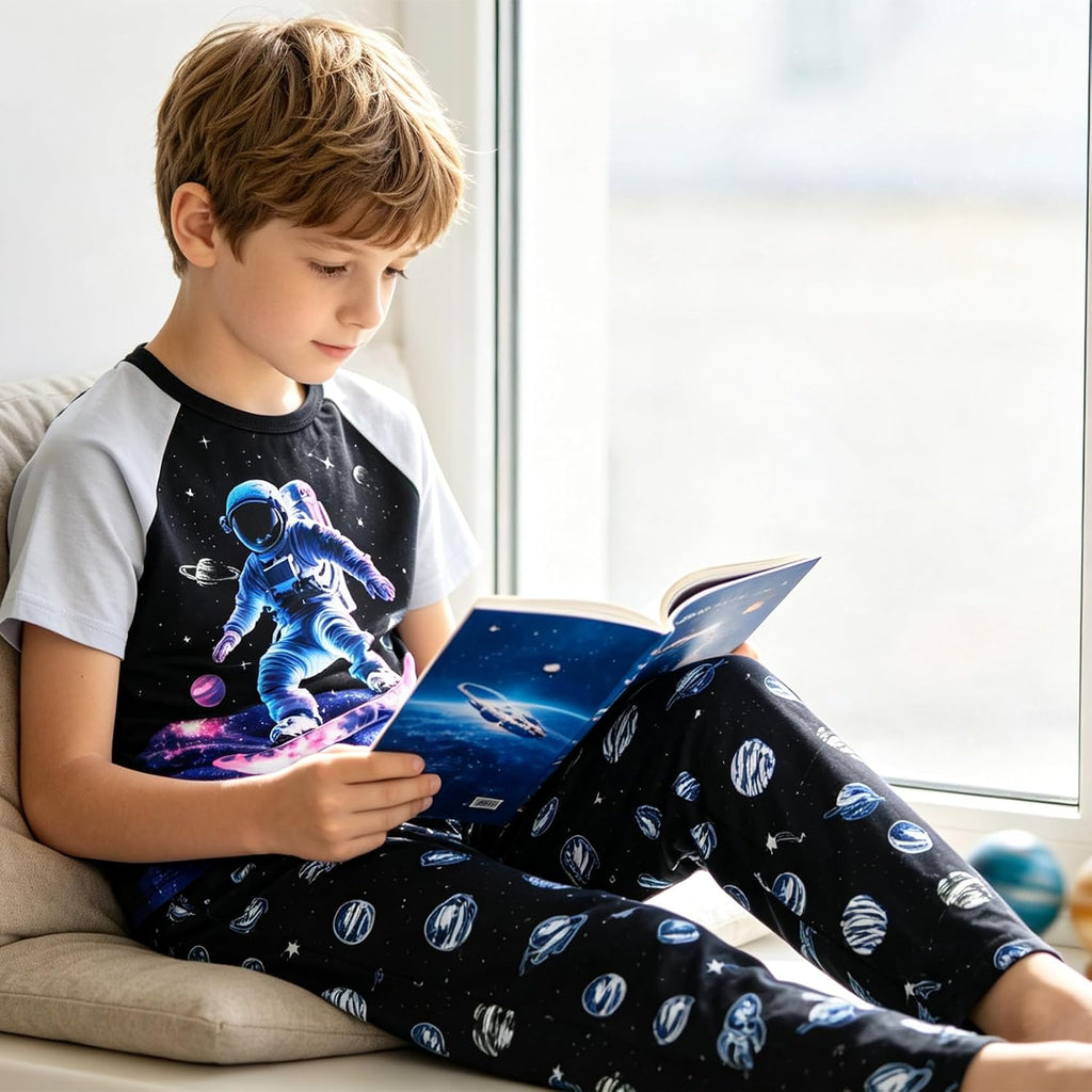 Boys Pajamas 2 Piece Kids Summer Pjs Loose Fit