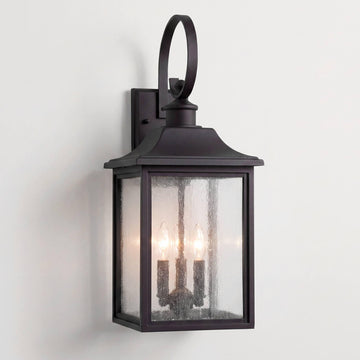 Moray Bay 24" Black Traditional Outdoor Wall Lantern Light Fixture