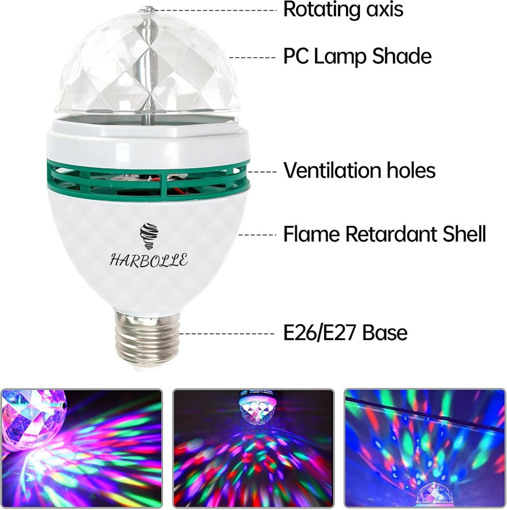 Disco Light Bulbs Rotating for Parties