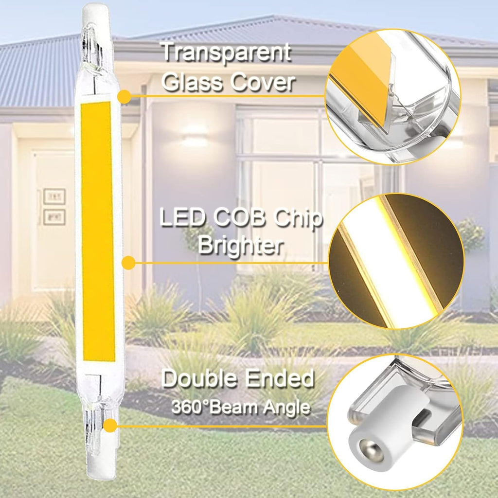 R7S LED Bulb 78mm 5W Halogen Bulbs Replacement 75W R7S Base Bulb J Type Linear Double Ended Bulb Lamp Floodlight