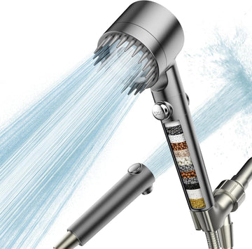 Filtered Shower Head with Handheld, High Pressure Water Flow and Multiple Spray Modes Shower Head with Filter