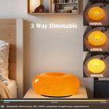 Orange Donut Table Lamp,Dount Light Lamp Ambient Lighitng,Aesthetic Touch Table Lamps,Modern Cute Desk Lamps Bedroom