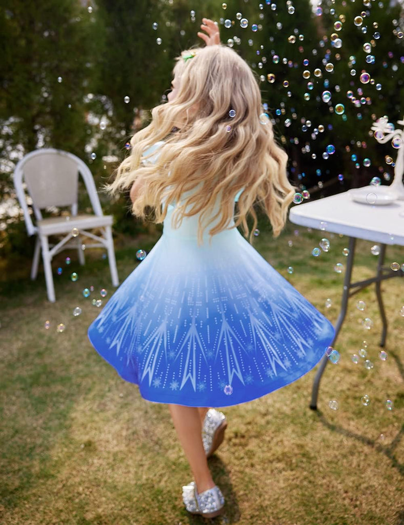 Girls Unicorn Mermaid Twirly Casual Dress for Kids