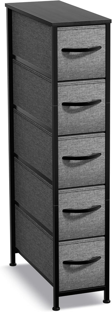 Kids Dresser with 5 Drawers - Storage Unit Organizer Chest for Clothes - Bedroom, Kids Room, Nursery, & Closet