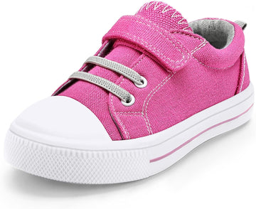 Toddler Shoes Boys Girls Canvas Sneakers with Single Hook&Loop