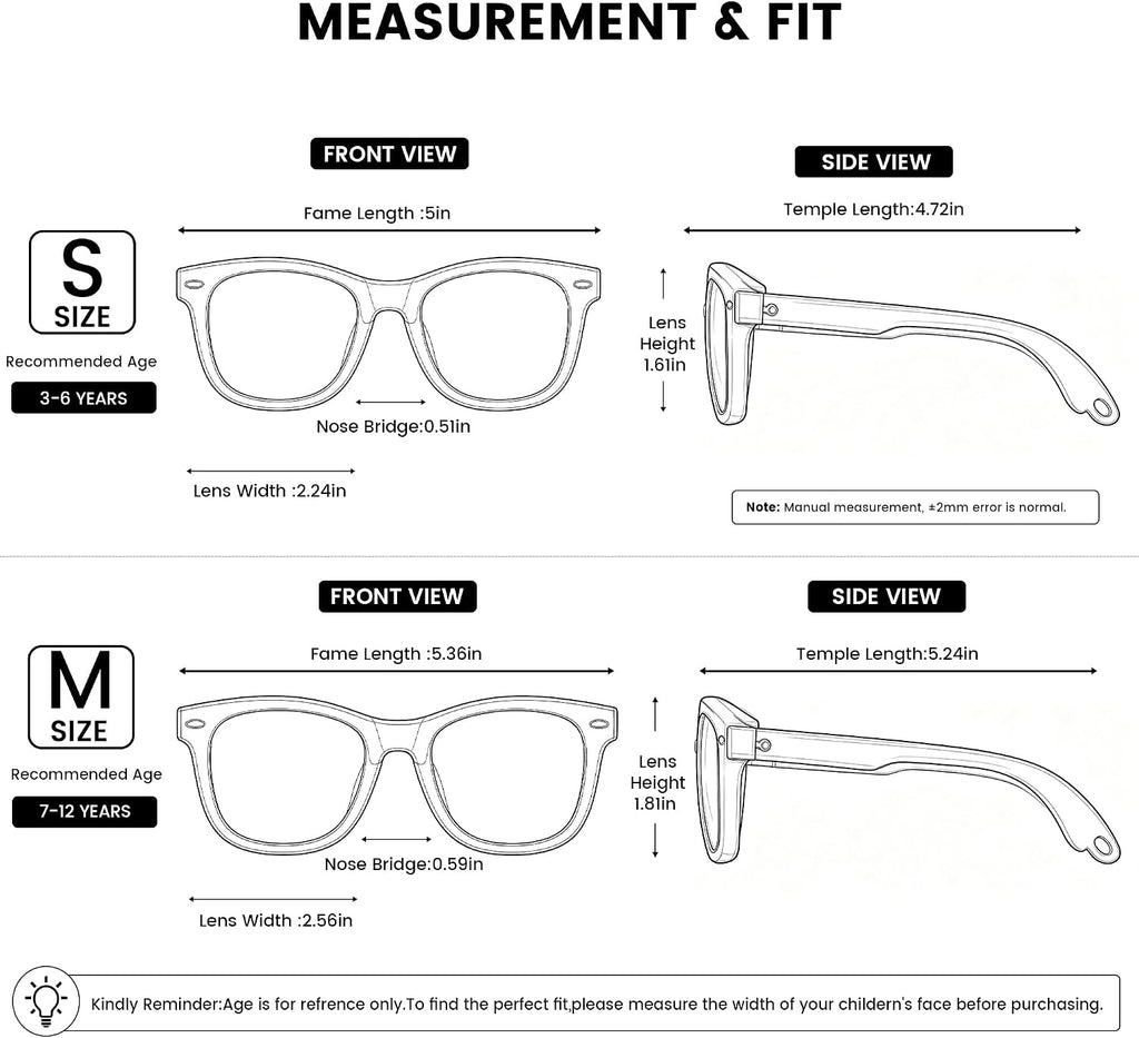 Kids Polarized Sunglasses for Boys Girls