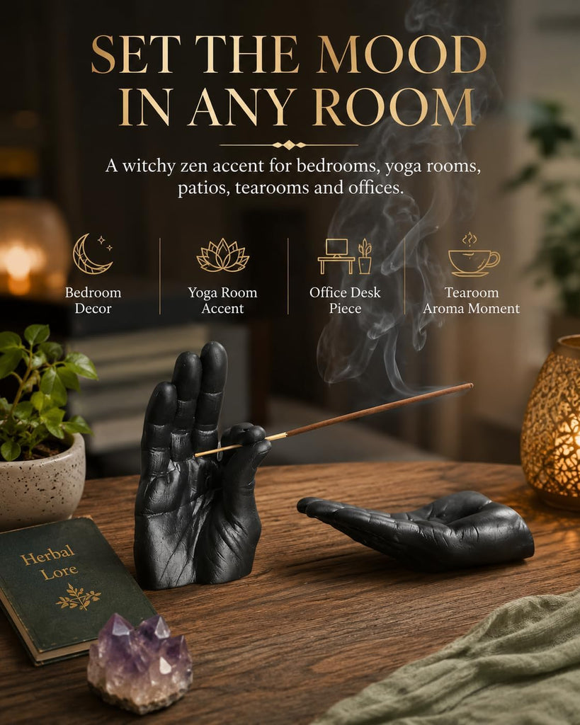 Hand Incense Holder Burner Incent for Sticks Outdoor Sculptural Witchy Room Decor Palm Shaped Aroma Statue Funny