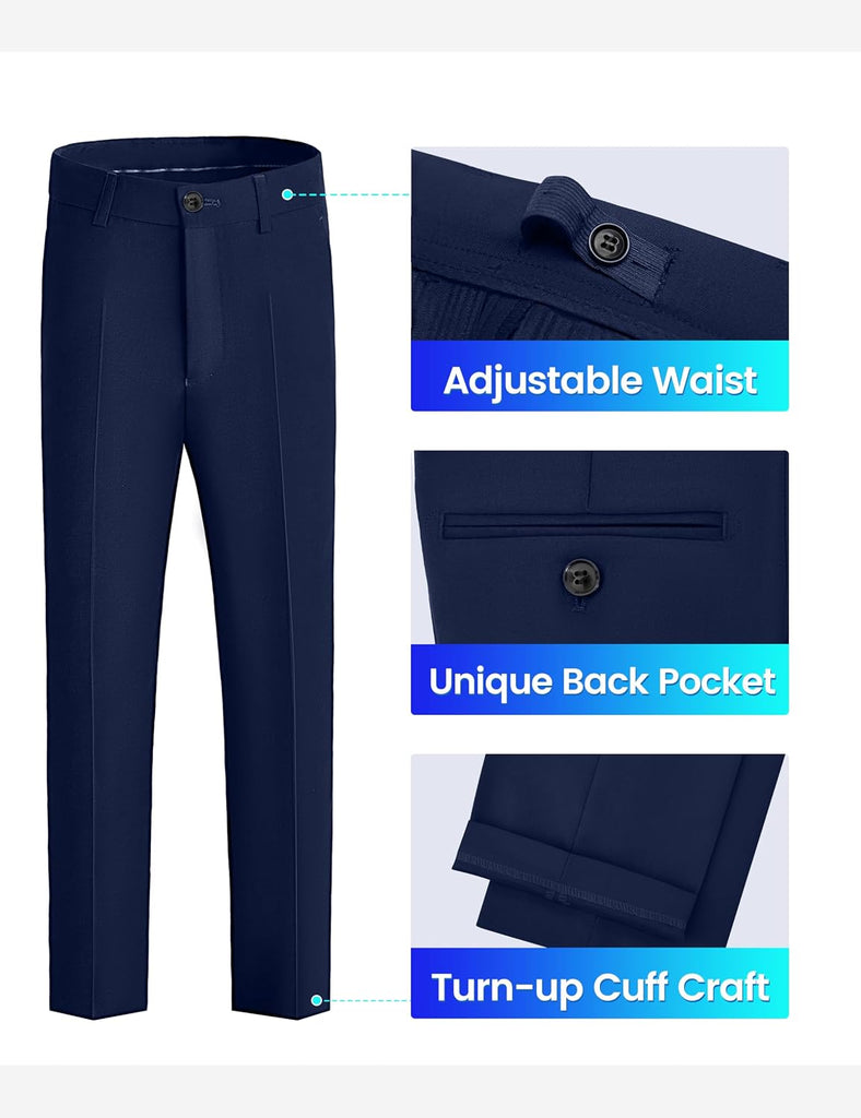 Boys Suit Set with Adjustable Waist | Available in 3 Fits: Slim, Regular, Husky