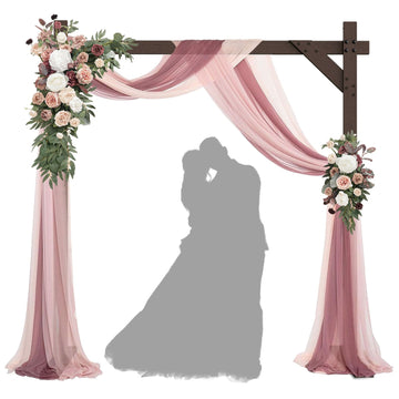 Wedding Arch -7.48FT Square Wooden Wedding Arches for Ceremony, Wood Arbor Backdrop Stand for Proposal Wedding Party