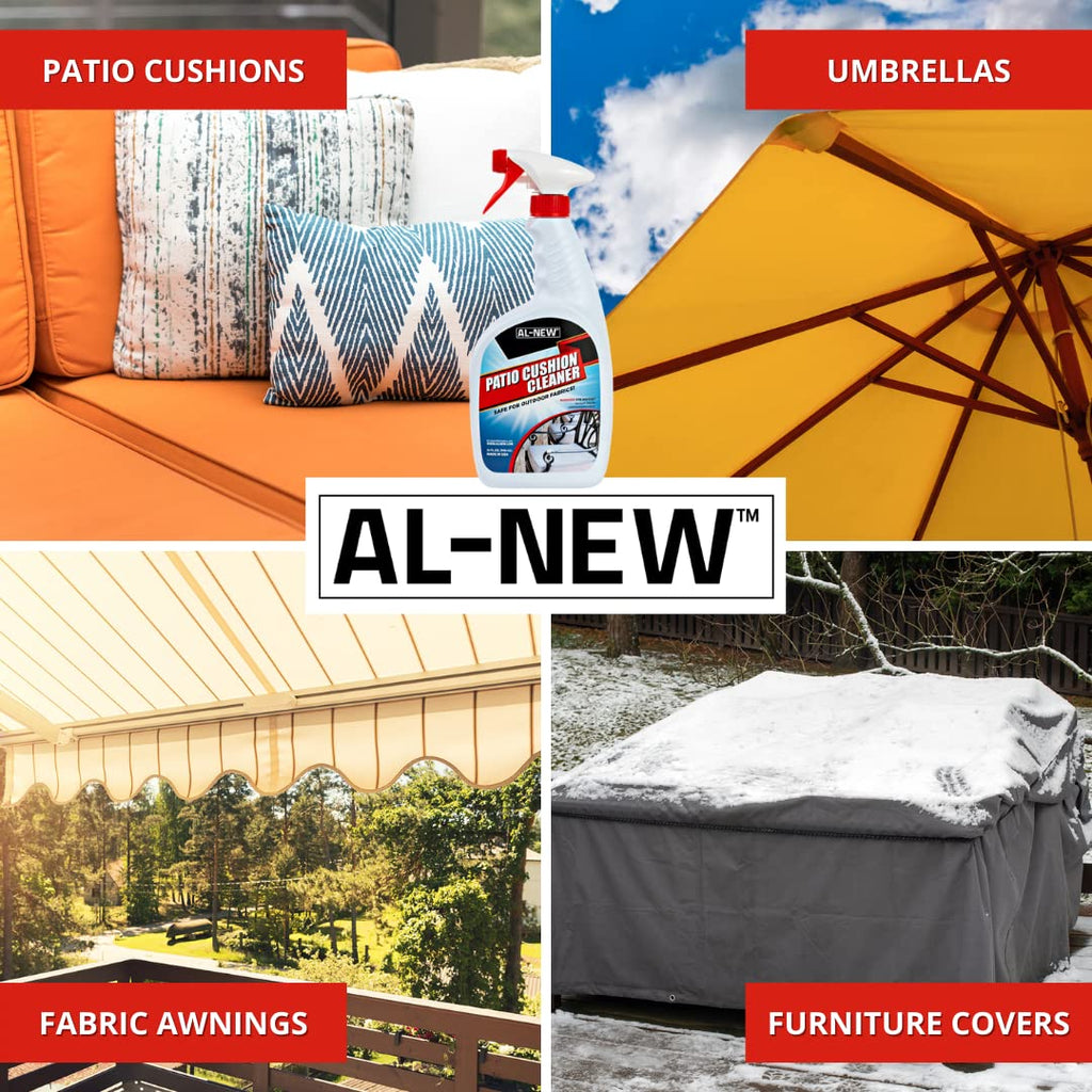 Patio Cushion Cleaner | Safe For Use On Outdoor Fabrics Such As Patio Cushions, Awnings, Furniture Covers, and more