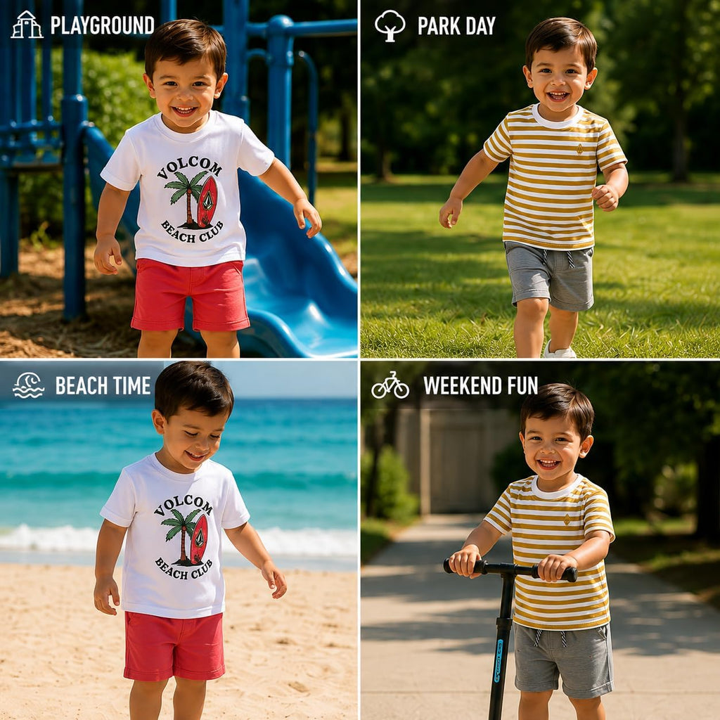 Baby Boys Piece Graphic Tees & Shorts Set, Matching Activewear