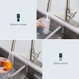 Kitchen Faucet with Pull Down Sprayer, Brushed Nickel High Arc Modern Classic Sink Faucet Stainless Steel with Deck
