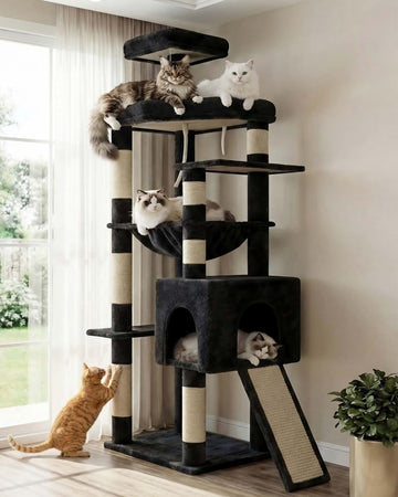 64.2" Heavy-Duty Cat Tree for Large Cats with Wide Base