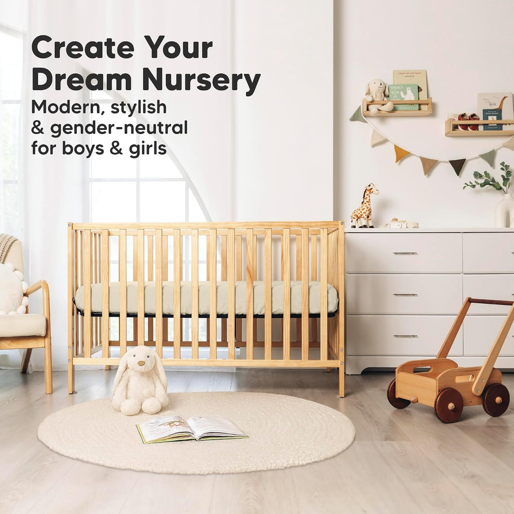 2-Pack Muslin Crib Sheets for Boy, Girl, 52x28 Fitted (Greige) | 100% Organic Cotton Fitted Baby Crib Mattress Sheet