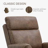 Leather Recliner Chair for Adults Wall Hugger RV Recliner with USB Charging Ports Electric Power Reclining Sofa for