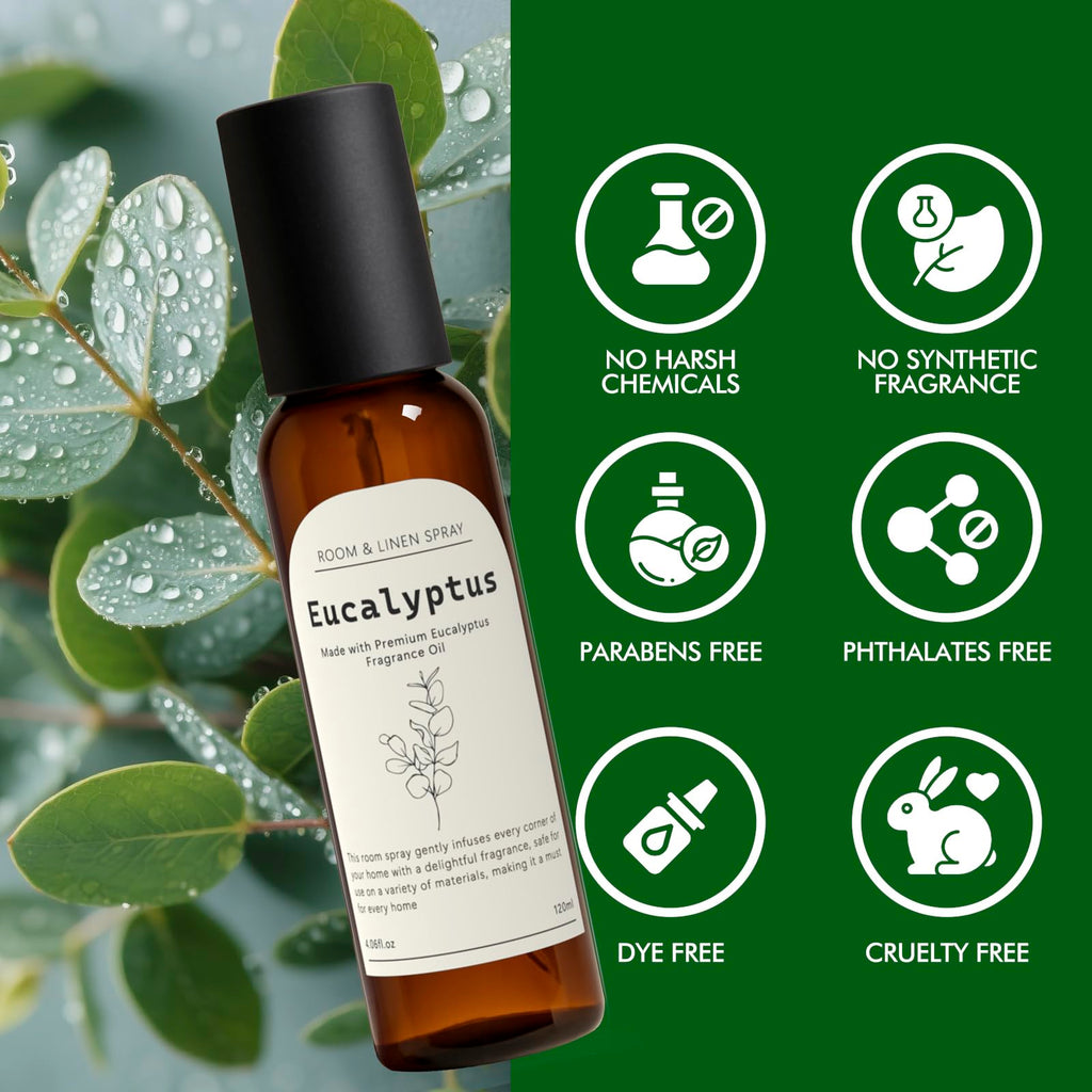 Eucalyptus Fragrance Room Spray, Long Lasting Air Fresheners, Room Air Freshener & Odor Eliminator, 2 x 4.06 fl oz