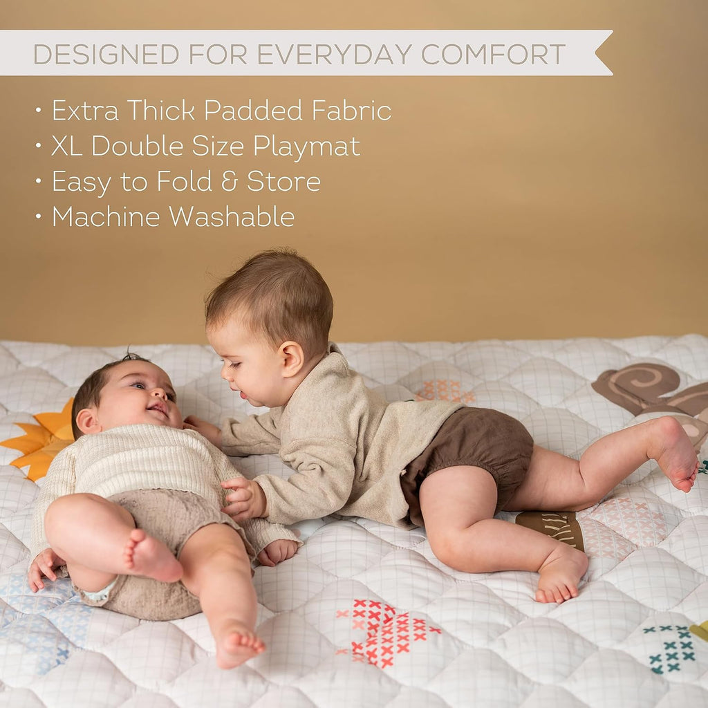 Baby Play Mat, Washable Crawling Mats for Play/Development, Lightweight/Foldable, Babies 0-6 Months, Toddlers Infants