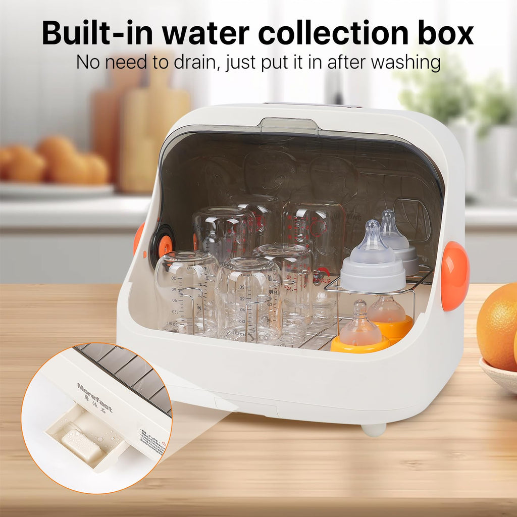 Transparent Baby Bottle Drying Rack with Cover
