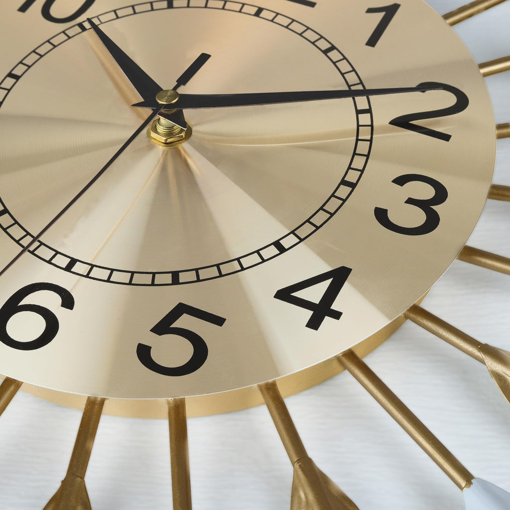 23 Inch Metal Mid Century Modern Wall Clock Decor