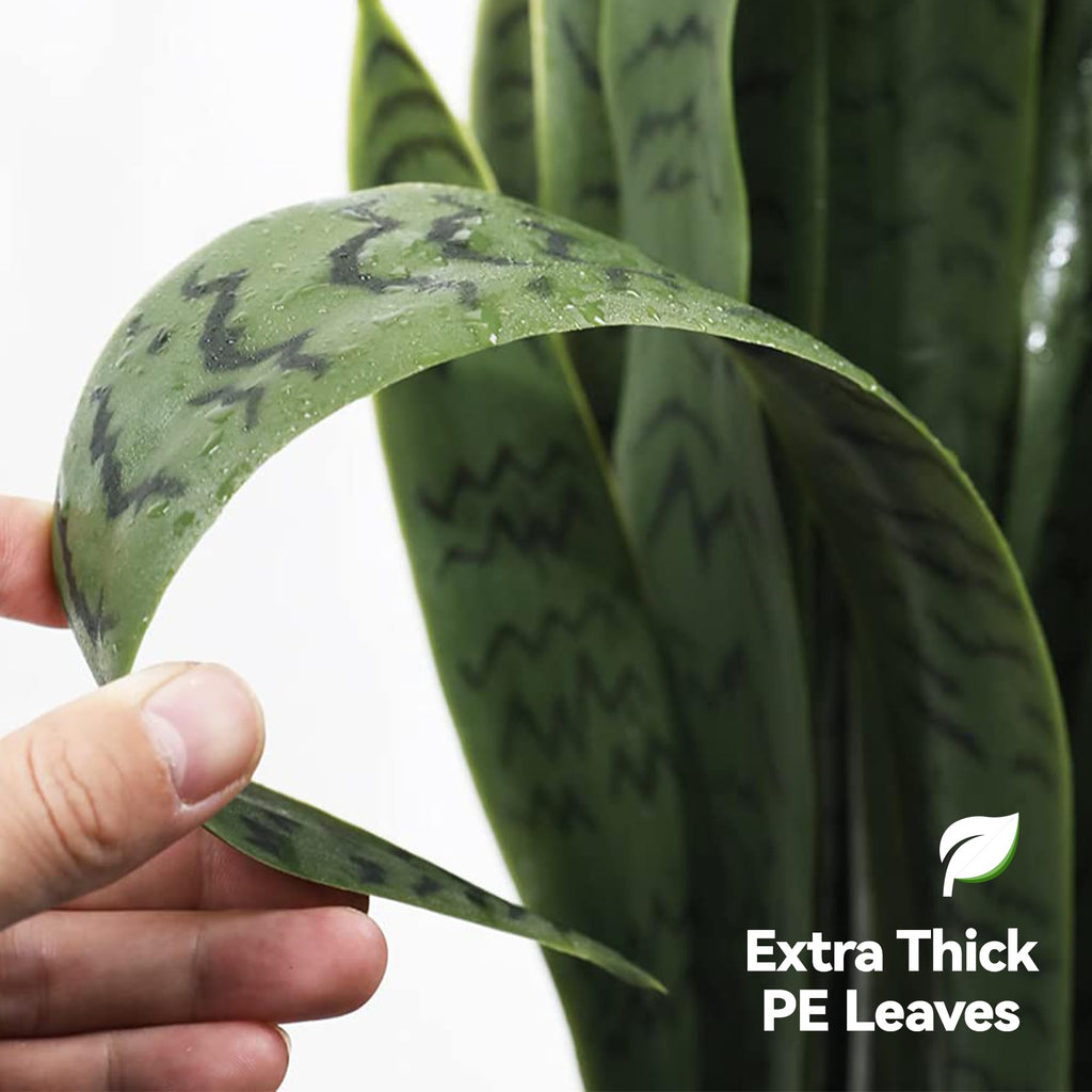 3ft Artificial Sansevieria Trifasciata Prain, Tropical Faux Snake Plant, Fake Mother in Law Tongue Plants, Greenery