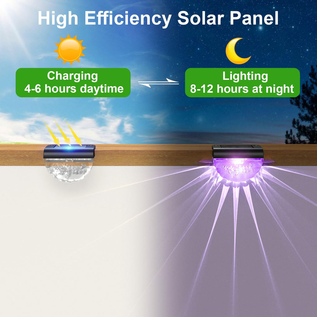 16 Pack Solar Deck Lights Outdoor, Solar Step Lights Waterproof for Outside, Yard, Patio, Garden, Pool, Railing