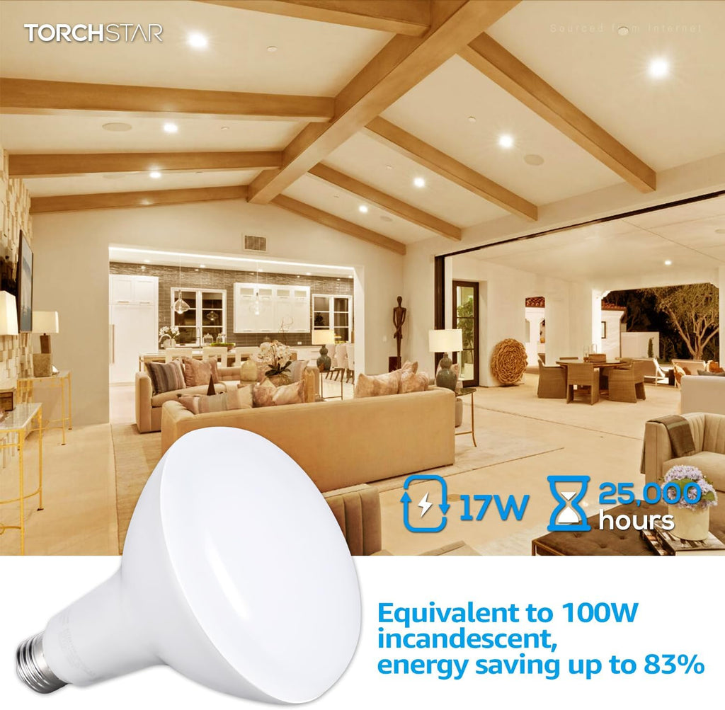 BR40 LED Light Bulbs Indoor Flood Light Bulbs 3000K
