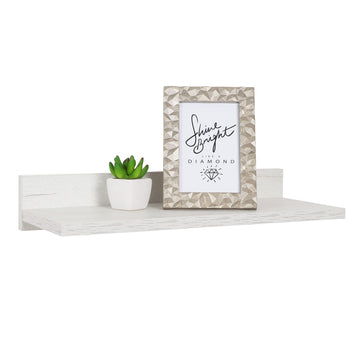 Wall Shelf 45 x 8 x 19 cm Oak White Chipboard Wooden Hanging Shelf Wall Bookshelf Picture Shelf Kitchen