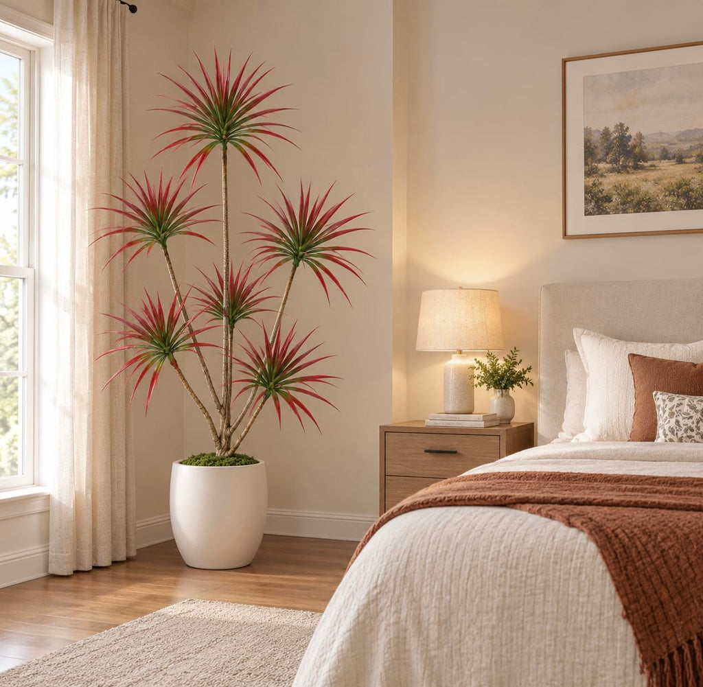 6ft Dracaena Artificial Plant Trees Artificial Indoor Red Artificial Tree