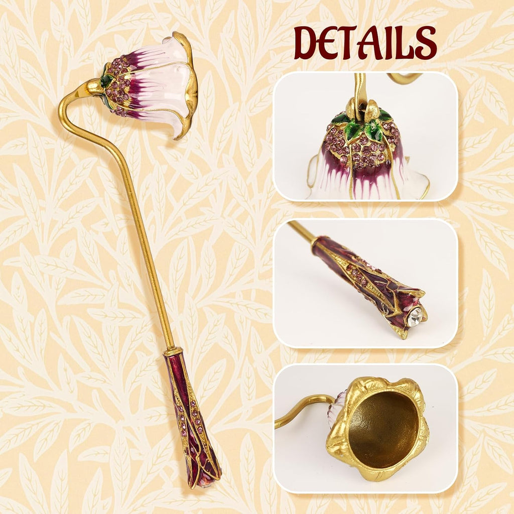 Elegant Royal-Style Candle Snuffer with Pearl Inlay, Candlesnuffers Wick Snuffer Candle Accessory for Putting Out