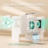 Dehumidifiers for Home, 2000 Sq.Ft Small Dehumidifier with 3.3ft Drain Hose, 2.5L Tank, Timer Sleep Mode