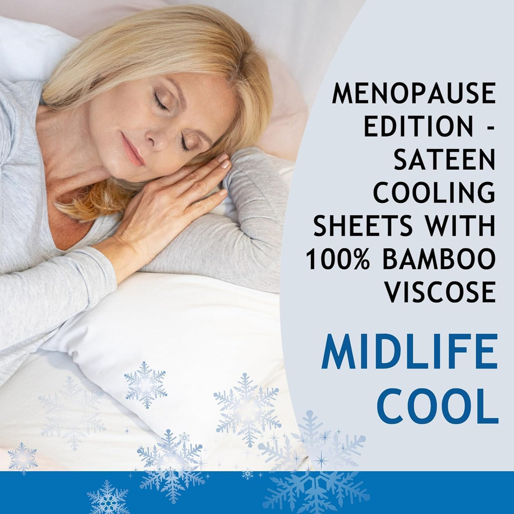 Cooling Bedsheet Set - King Size, 75% Viscose Derived from Bamboo, 25% Modal, Gray - Cool & Moisture Wicking for Hot