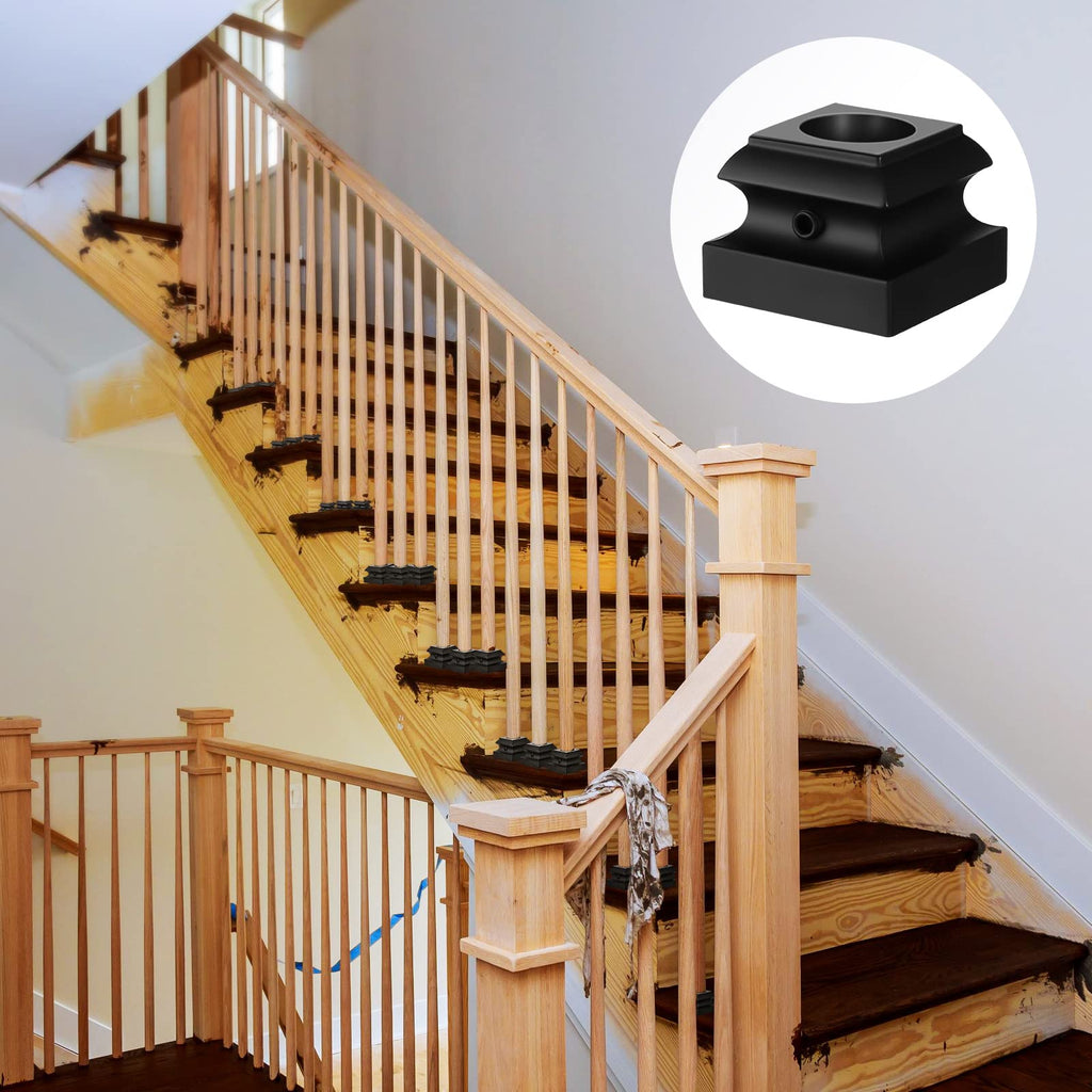 32 Pcs Pcs Iron Baluster Shoes with Screws, 5/8 Inch Round Baluster