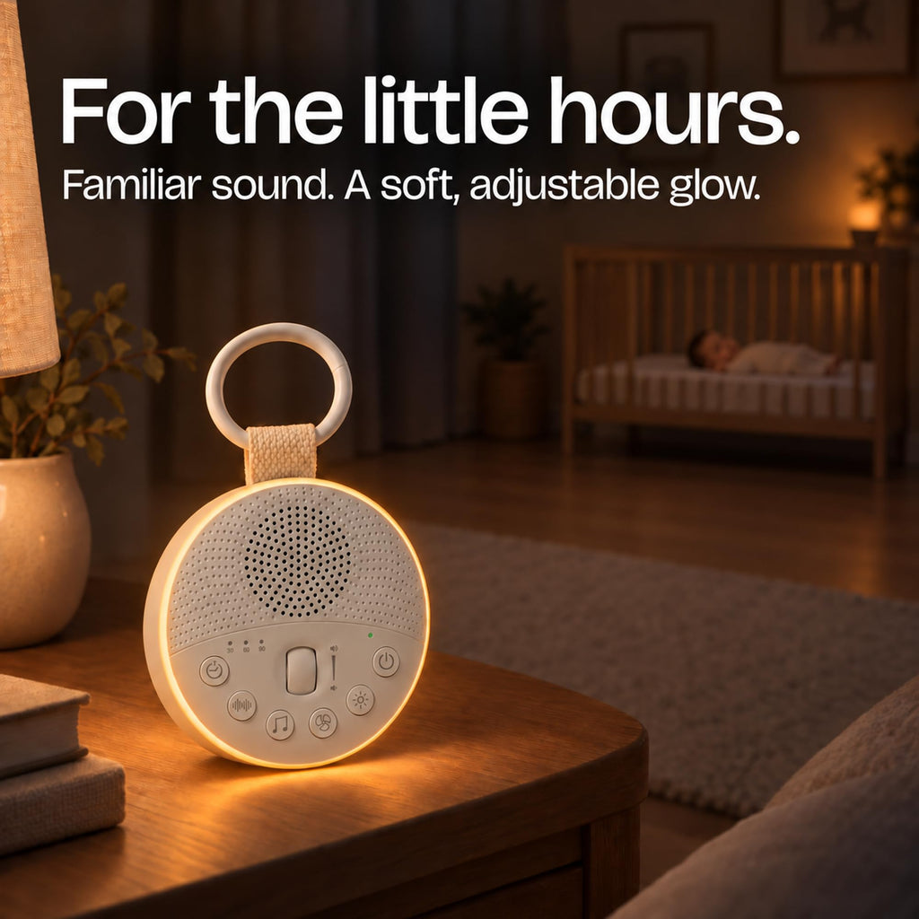 White Noise Machine for Baby & Adults with 21 Relaxing Sounds & Adjustable Night Light, Rechargeable & Portable Sleep