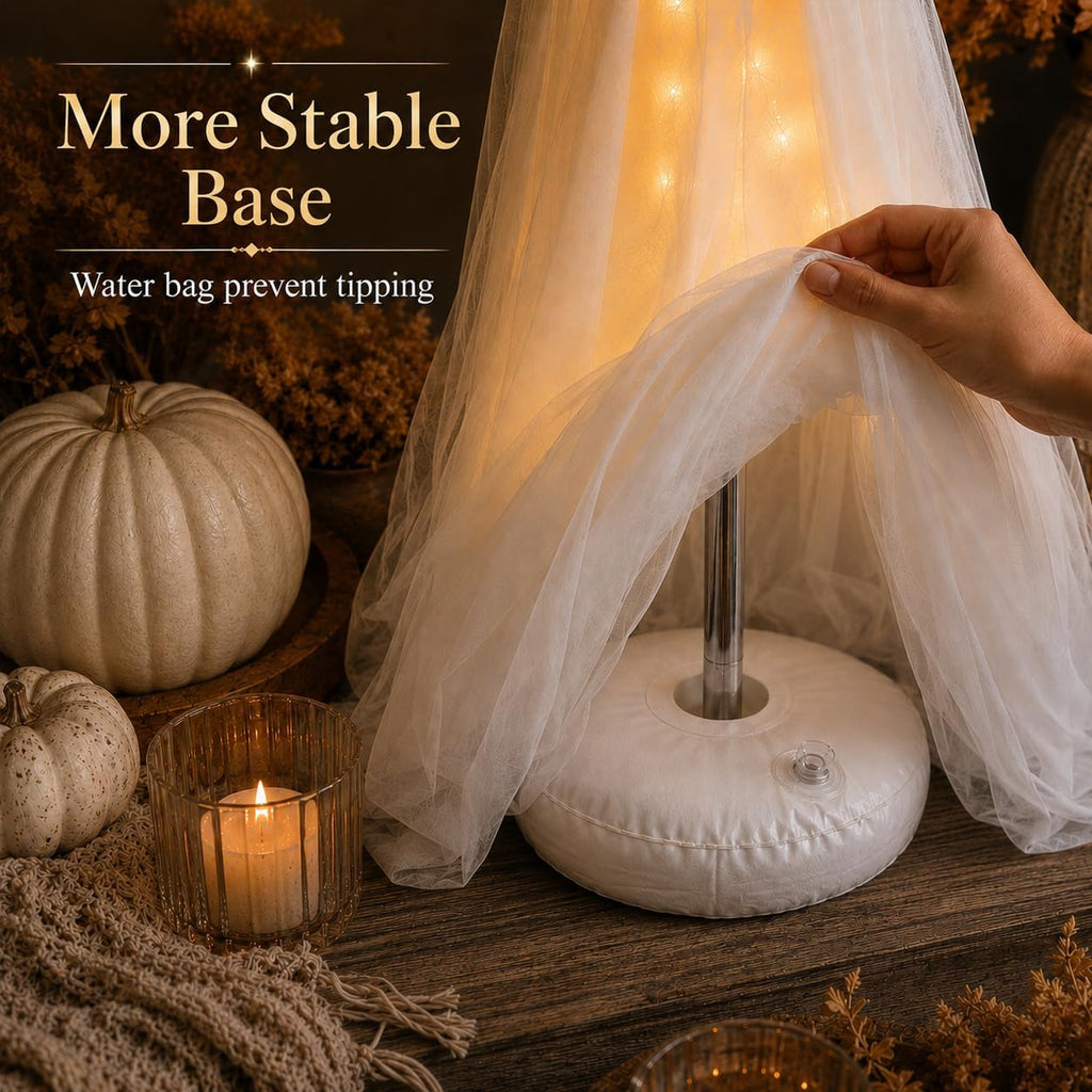 Halloween Decorations Indoor 2 Pack 2.6ft Glowing Ghosts with Timer Remote - Set of 2