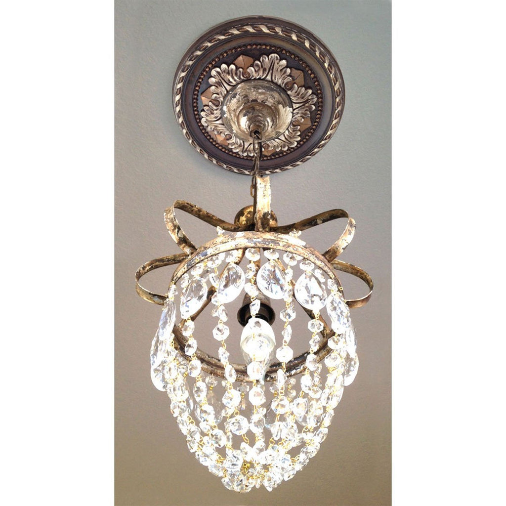 Palmetto Ceiling Medallion, Pearl White