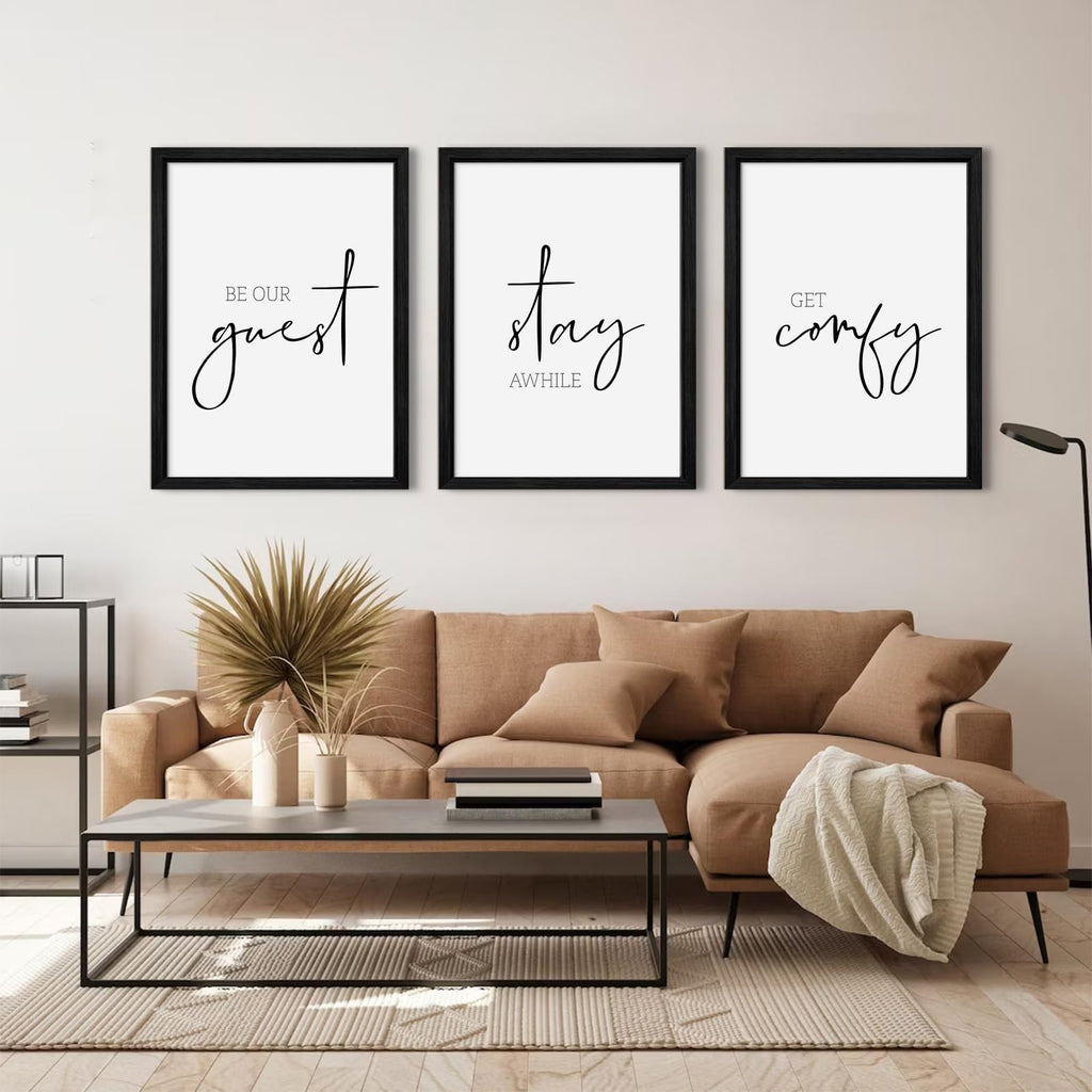 Be Our Guest Wall Decor Guest Room Wall Art Decor Stay Awhile Signs Decor Minimalist Wall Art Over The Bed Sign Guest