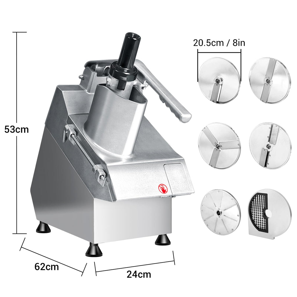 Commercial Vegetable Chopper with 6 blades, Electric Food Processor for Slicing Dicing Shredding, Professional Cheese