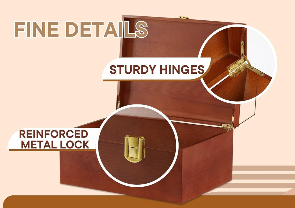 Keepsake Box Elephant Gifts for Women, Wooden Storage Boxes, Decorative Organizer with Lid for Memory Treasure