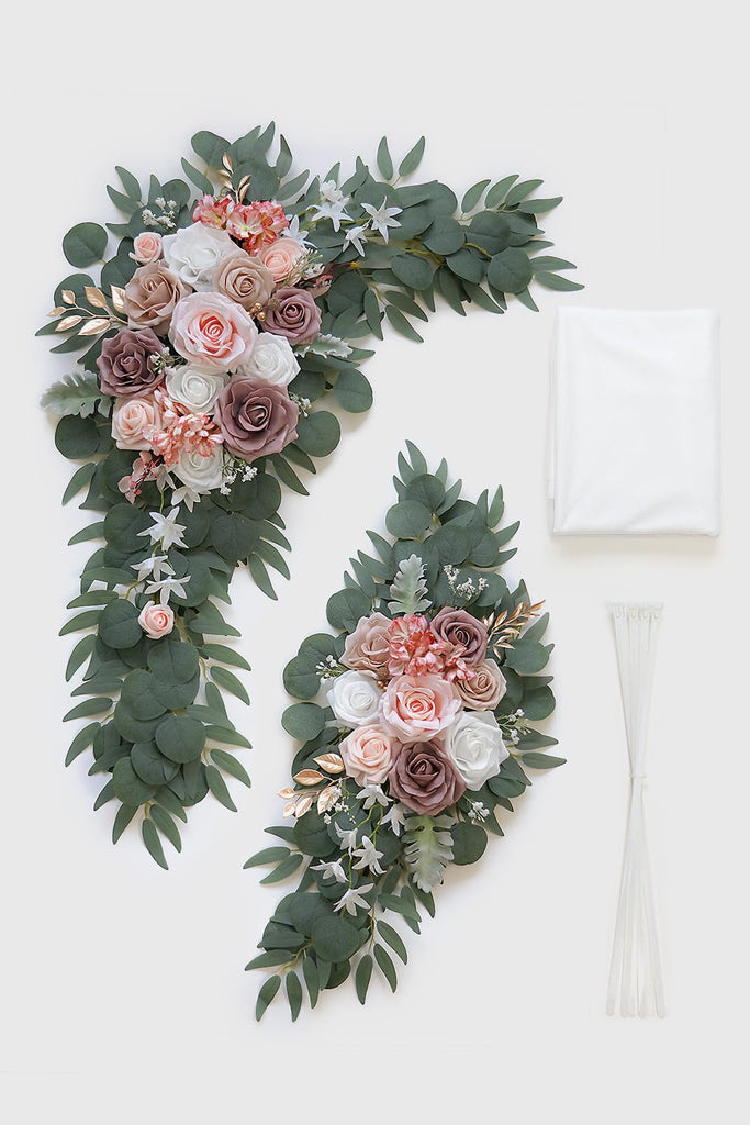 Dusty Rose Artificial Wedding Arch Flowers Kit (Pack of 3)