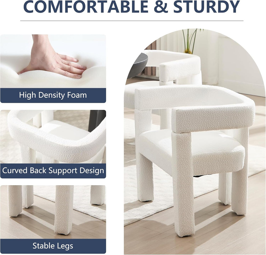Modern Dining Chair Set of 2 / Living Room Chairs, Fabric Armchair