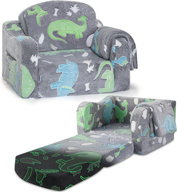 Comfy Kids Sofa Chair, in-1 Fold Out Couch with Blanket