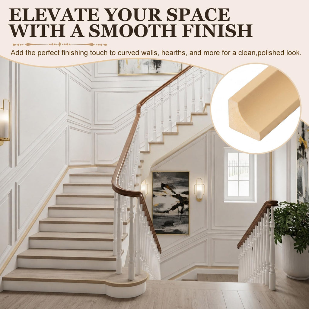 Flexible Cove Molding, 1/2" Thick x 1/2" Wide x 12 ft Long