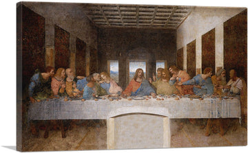 The Last Supper 1498 Canvas Art Print Stretched Framed Painting Picture Poster Giclee Wall Decor by Leonardo da Vinci