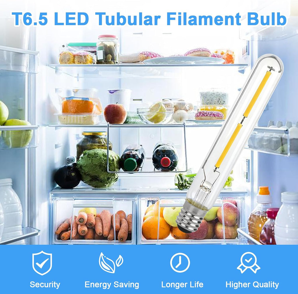 (4 Pack)T6.5 4W LED Tube Light Bulbs for Exit Sign Light,Refrigerator