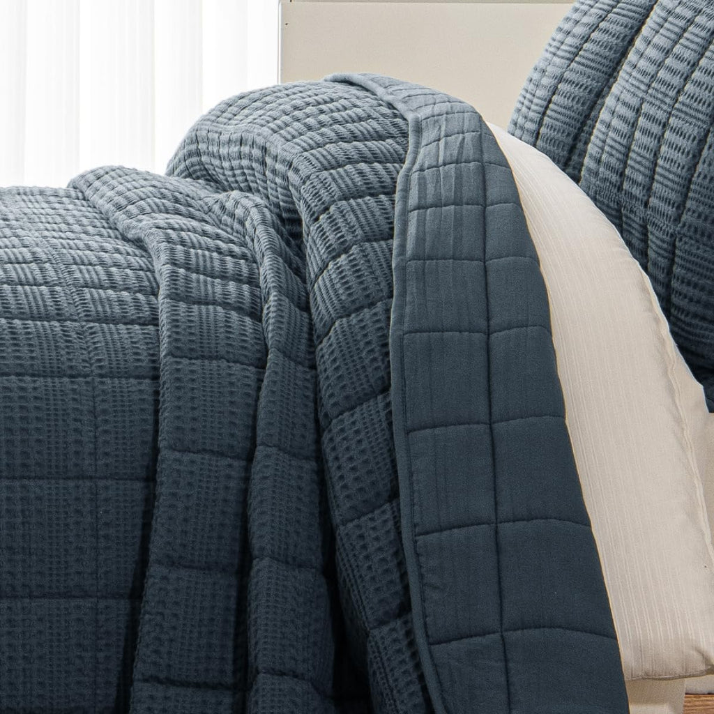 Quilt Set 120x120 Cotton Waffle Bedspread