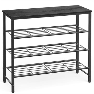 Shoe Rack for Closet, Shoe Storage, 29.5" Wide - 4 Tier, Black