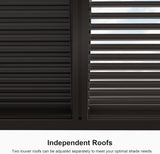 Outdoor 12' × 16' Louvered Pergola with Screens Patio Adjustable Aluminum Canopy Retractable Metal Roof for Deck